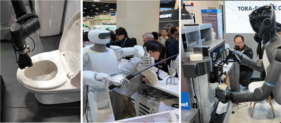 화장실 변기 청소,  셀카를 찍어주기,  바리스타와 서빙을 동시에 하는 로봇들