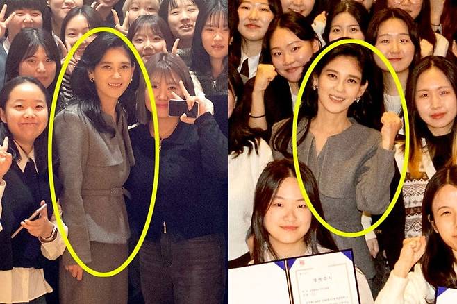 이부진 호텔신라 사장이 두을장학재단의 2024학년도 장학증서 수여식에 참석한 모습. 이 옷의 가격은 당시 11만9700원이었다. / 사진=연합뉴스