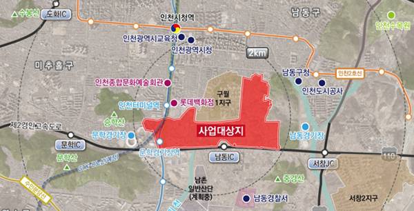 구월2 공공주택지구 위치도. iH 제공