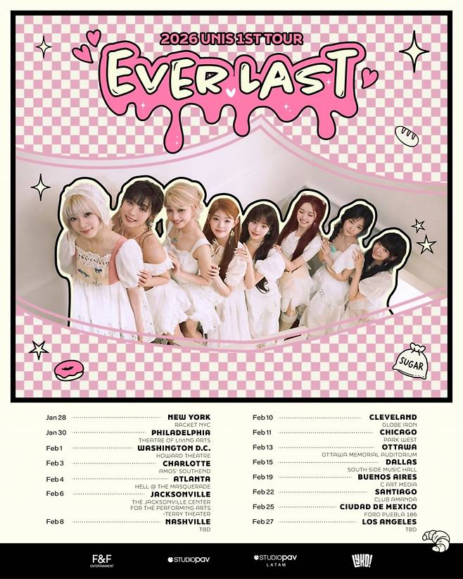 유니스, 첫 미주 투어 규모 확장..내슈빌·오타와 추가 확정