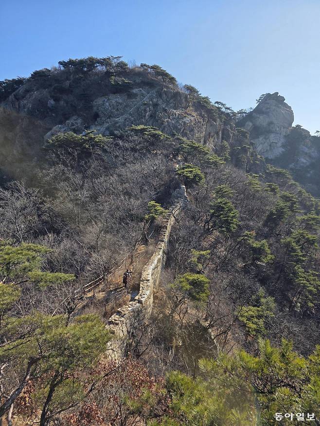 나한봉에서 바라본 북한산성