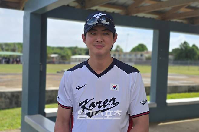 10일 사이판 올레아이 스포츠 콤플렉스에서 만난 구자욱. 사이판=윤승재 기자