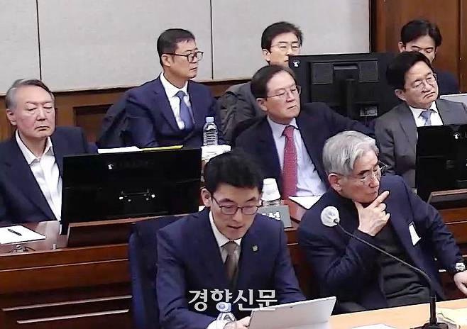 9일 서울중앙지법 형사대법정 417호에서 윤석열 전 대통령의 내란 우두머리 혐의 사건 공판이 열리고 있다. 서울중앙지법 제공