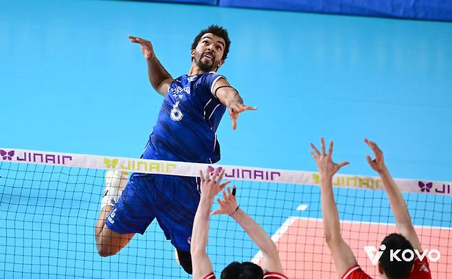 [서울=뉴시스]프로배구 삼성화재 아히. (사진=KOVO 제공)