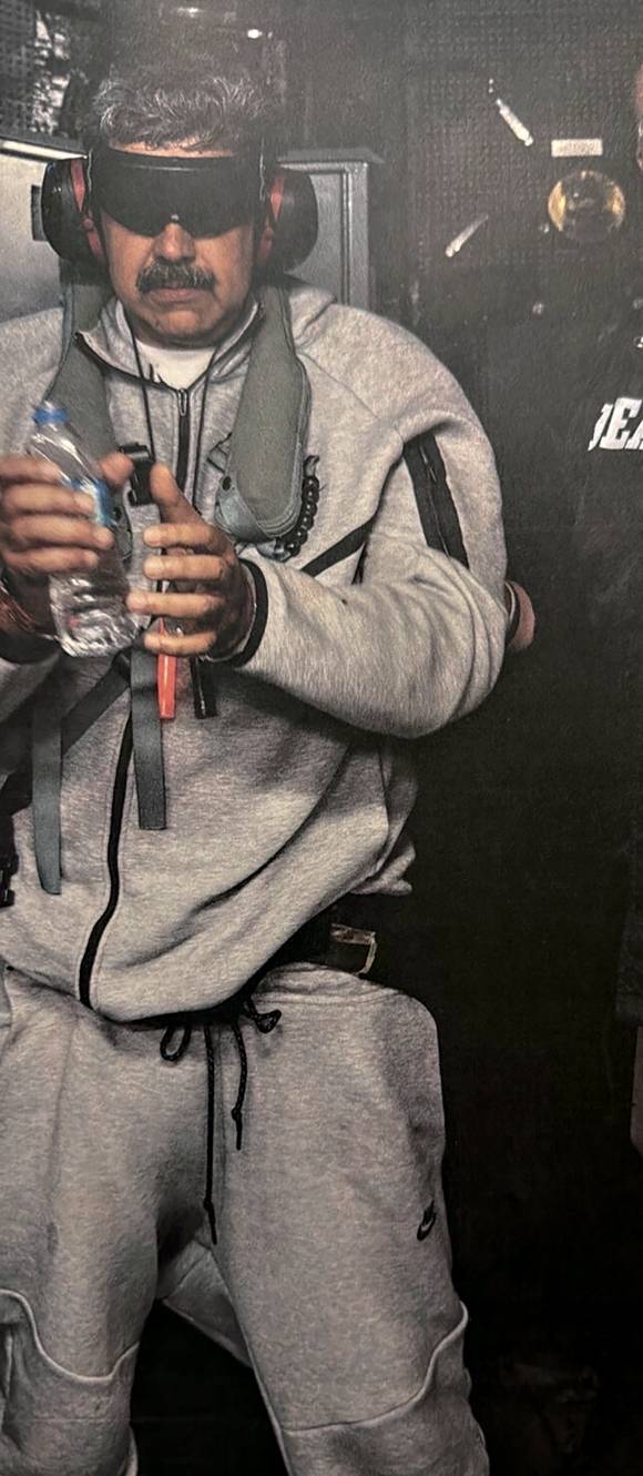 도널드 트럼프 미국 대통령이 1월3일 자신의 소셜미디어인 트루스 소셜에 올린 니콜라스 마두로 베네수엘라 대통령의 압송 사진 ⓒEPA 연합