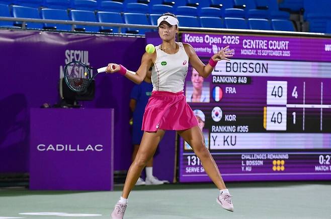 구연우의 지난해 9월 2025 코리아오픈(WTA 500) 출전 때 모습. 테니스코리아