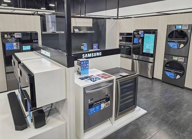 미국 라스베이거스 베스트바이 매장의 삼성전자 제품 사진. 공동취재단.