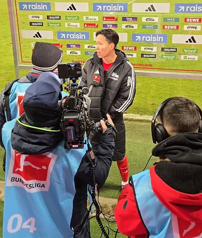 이광기씨가 SNS에 올린 사위 정우영의 인터뷰 사진.SNS 캡쳐