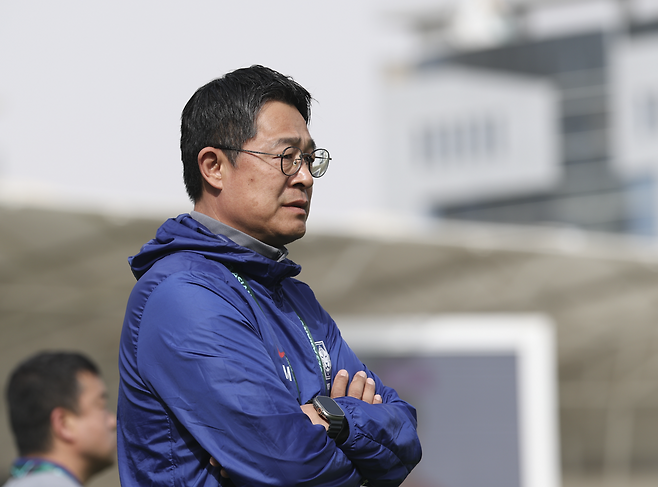 한국 23세 이하(U-23) 축구대표팀 이민성 감독. 대한축구협회