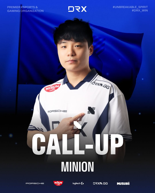 FFL 서머 준우승 후 1군 승격에 성공한 '미니언' 조민혁(출처=DRX 인스타그램 캡처).