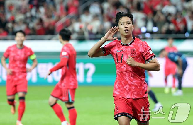 스완지에서 득점을 기록한 축구대표팀 공격수 엄지성. /뉴스1 ⓒ News1 김명섭 기자