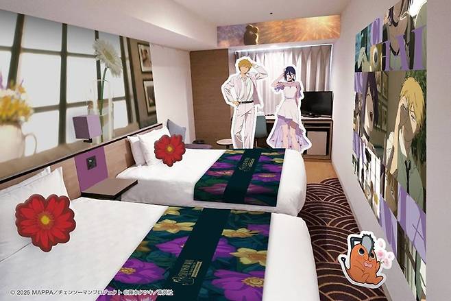 일본 애니메이션 '체인소맨' 세계관으로 꾸며진 객실