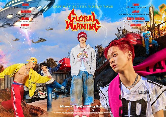 A poster for artist label Way Better's upcoming world tour, ″Global Warming″ [WAY BETTER]