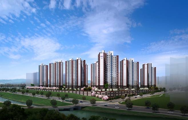 이천 중리 B3블록 ‘금성백조 예미지’ 주경투시도. [금성백조]