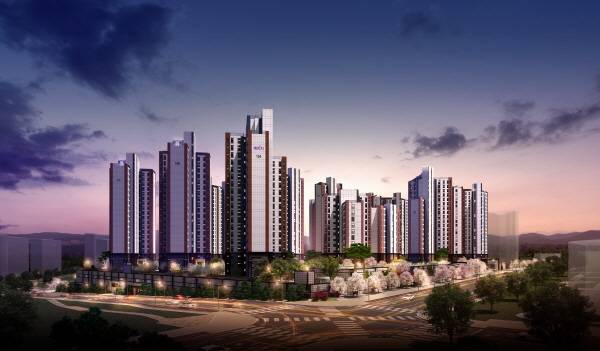 <금성백조, ‘이천 중리 B3블록 금성백조 예미지’ 투시도>