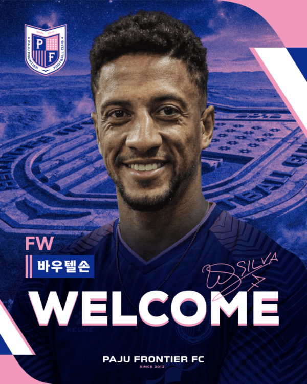 [오피셜] 컴백! 브라질 국적의 다재다능한 테크니션이 K리그에 복귀했다...파주 프런티어 FC, 바우텔손 영입
