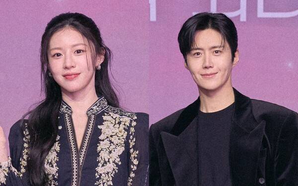 넷플릭스 시리즈 '이 사랑 통역 되나요?' 제작발표회에 참석한 배우 고윤정, 김선호 ⓒ넷플릭스