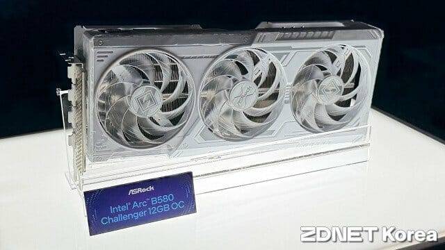 애즈락 인텔 아크 B580 챌린저 12GB OC 그래픽카드. (사진=지디넷코리아)