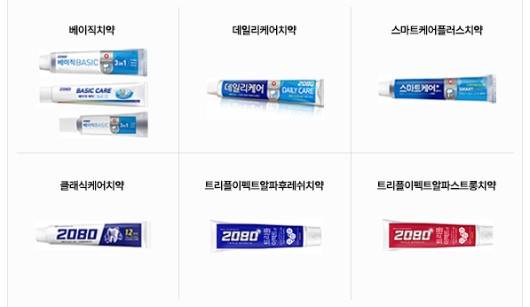 회수 대상 치약 제품 (애경산업 제공)