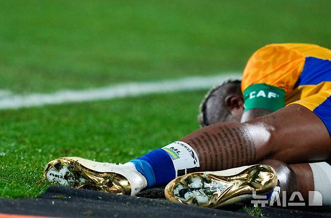 [모로코=AP/뉴시스] 가봉 남자 축구 대표팀의 마리오 레미나. 2025.12.31.