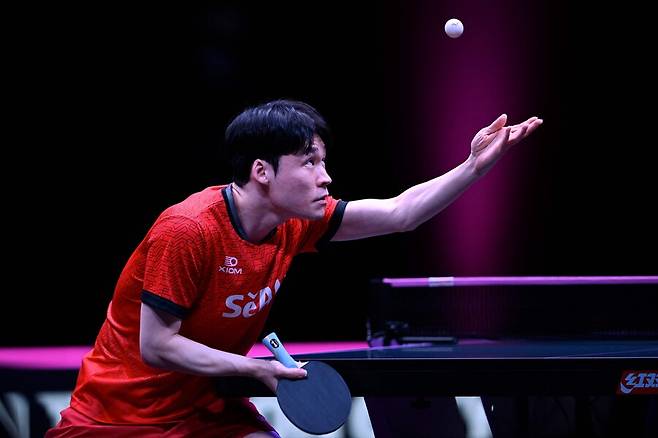 ▲ 남자 탁구 단식 장우진. 챔피언스 도하 준우승을 차지했다. ⓒ연합뉴스/AFP