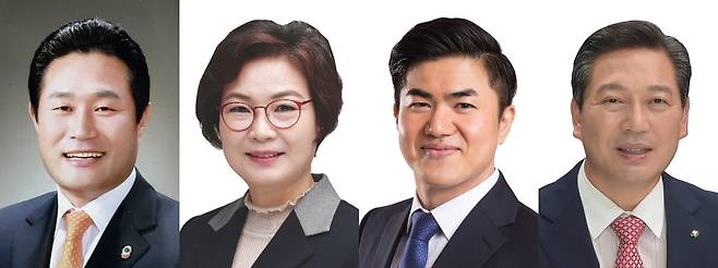 권오섭 국민의힘 대구시당 대변인, 윤영애 대구시의원,정연우 전 남구의원, 조재구 남구청장 (가나다순)