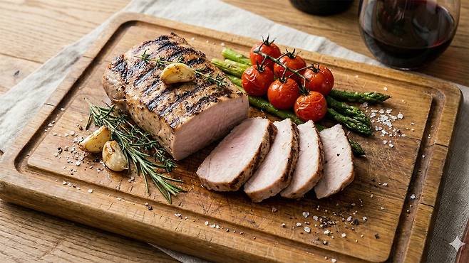 돼지고기 등심은 포화지방 함량이 낮은 저지방 단백질원이다｜출처: Gemini 생성