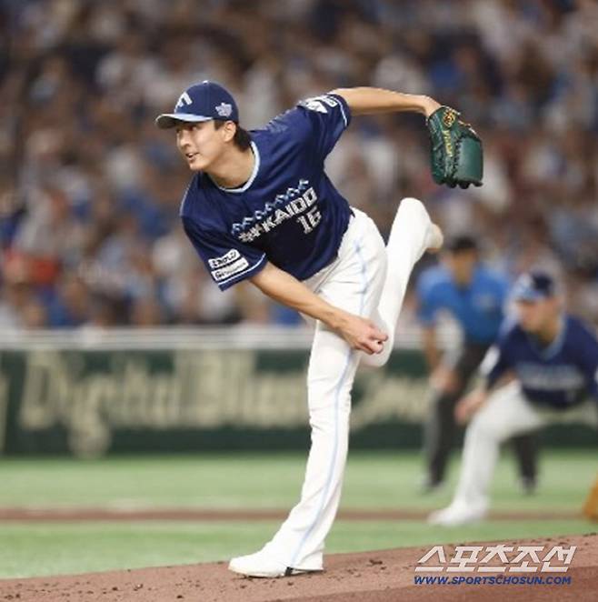 지난해 주축 선발투수로 도약한 다쓰. 사진캡처=니혼햄 파이터스 SNS