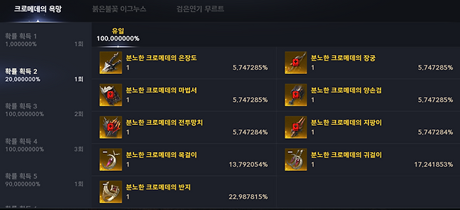 ▲ 던전 드랍 아이템도 등급만 같다면 재료로 사용 가능! 조율작을 못 끝냈다면 유심히 살펴보자