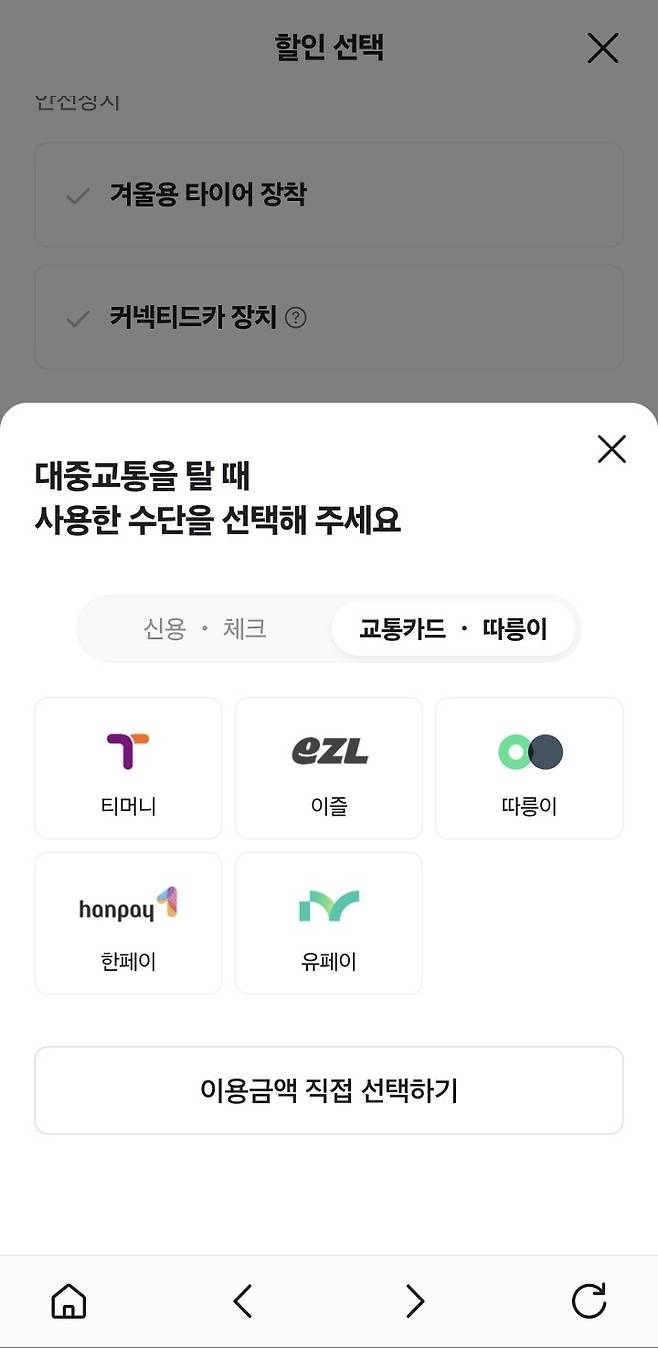 [네이버페이 자동차보험 '대중교통 할인특약']