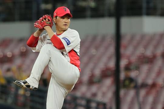 전상현은 2022시즌 리그 수준급 속구 구위를 보여주고 있다(사진=KIA)