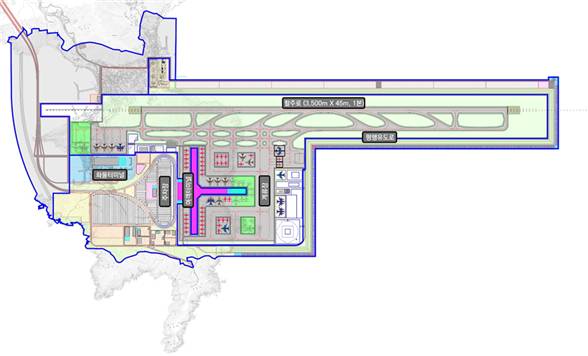 가덕도신공항 건설계획도. 자료 국토교통부