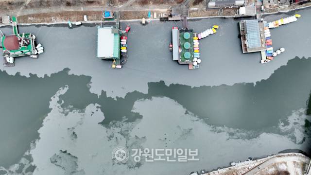 ▲ 강원지역에 추위가 이어지고 있는 가운데 12일 춘천 공지천이 얼었다. 김정호 기자