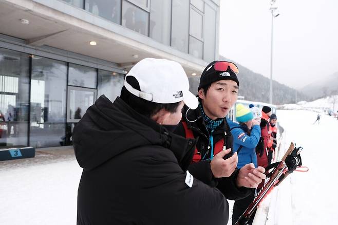 경기장을 찾은 이혁렬 회장&nbsp;ⓒ대한바이애슬론연맹