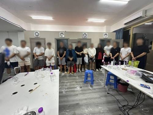 검거된 '노쇼사기' 보이스피싱 조직원들 [합수부 제공. 재판매 및 DB 금지]