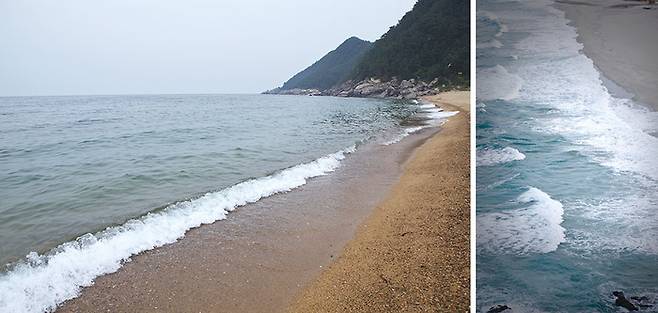고래불 해변의 파도