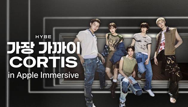 애플이 신인 보이그룹 코르티스(CORTIS)의 역동적인 퍼포먼스를 담은 'GO!' 퍼포먼스 비디오를 애플 비전 프로 콘텐츠로 공개한다. [사진=애플]