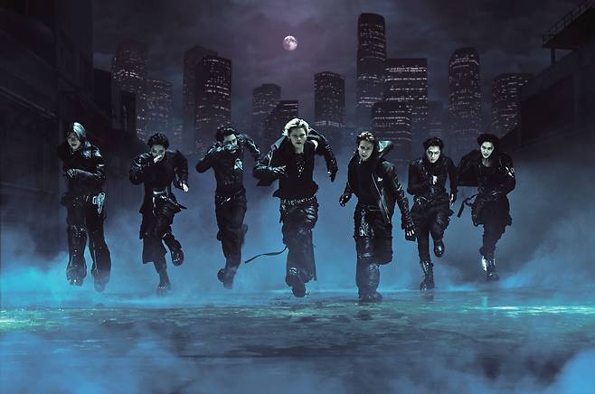 Enhypen is seen in the concept photo for its new EP "The Sin: Vanish" set to release Friday (Belift Lab)