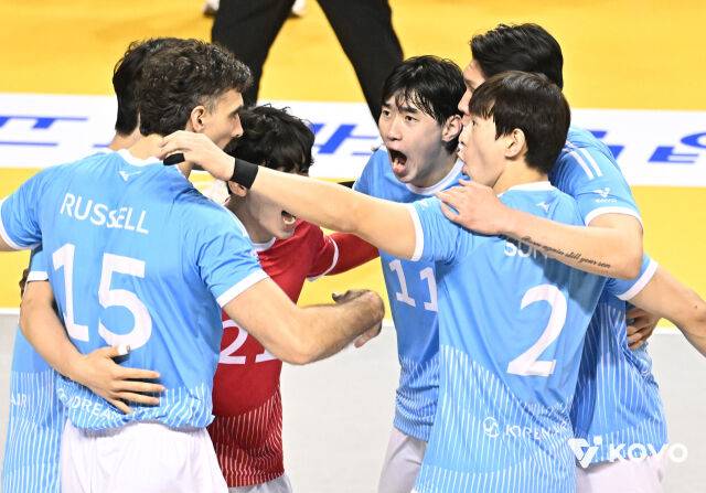 대한항공 선수단./KOVO