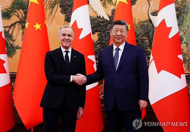 중국·캐나다 정상회담 [로이터 연합뉴스 자료사진. 재판매 및 DB금지]