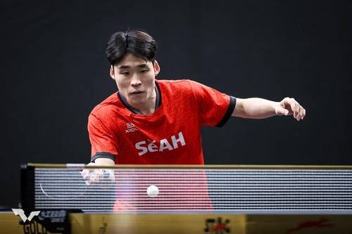 WTT 스타 컨텐더 도하 남자 단식에 나선 장우진 [WTT 인스타그램 캡처. 재판매 및 DB 금지]