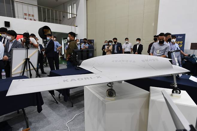 국방과학연구소가 만드는 스텔스 무인전투기 형상설계 기술실증 모형. 세계일보 자료사진