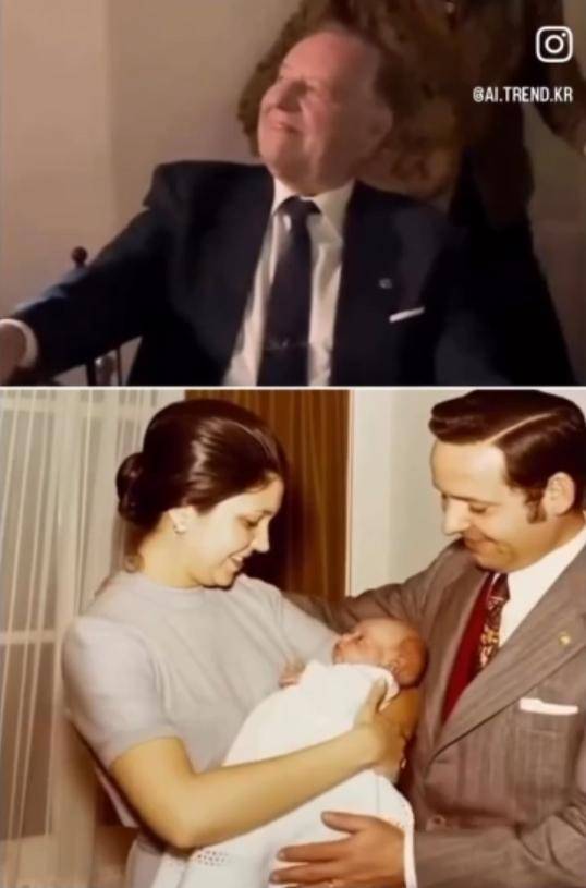 할아버지의 90세 생일을 맞아 손자가 과거 사진을 활용해 AI로 만든 영상을 할아버지가 감상하고 있다. 인스타그램 캡처
