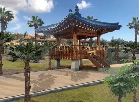 알제리 국립공원에 지어진 한국 정자 [전북대 제공]