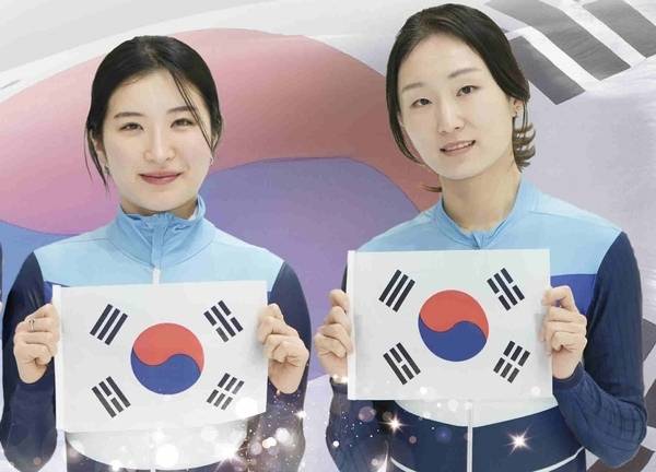 성남시청 빙상팀 소속으로 이탈리아 밀라노, 코르티나담페초에서 열리는 제25회 동계올림픽에서 여자 쇼트트랙 ‘투 톱’으로 활약이 기대되고 있는 김길리·최민정(왼쪽부터) 선수. /성남시 제공