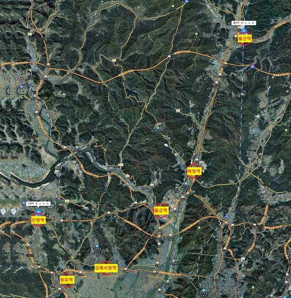 동남권순환광역철도 김해시청역과 장유역 경유 노선. /김해시