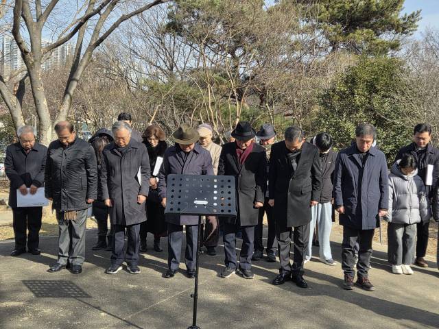 20일 오전 대구 달서구 두류공원 인물동산에서 독립운동가 우재룡 선생의 추념식이 거행됐다. 대구광복회 제공