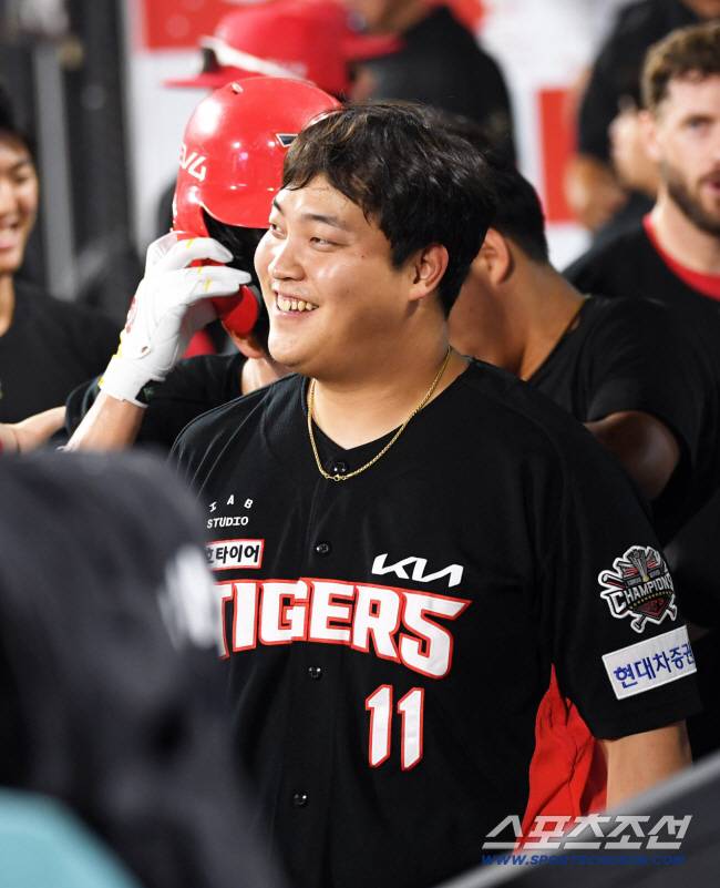 29일 수원KT위즈파크에서 열린 KBO리그 KT 위즈와 KIA 타이거즈의 경기. KIA 조상우가 미소 짓고 있다. 수원=박재만 기자 pjm@sportschosun.com/2025.08.29/
