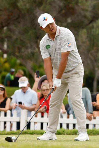 김시우가 소니 오픈 4라운드 1번 홀에서 티샷을 하고 있다. 호놀룰루(미국)=AFP연합뉴스