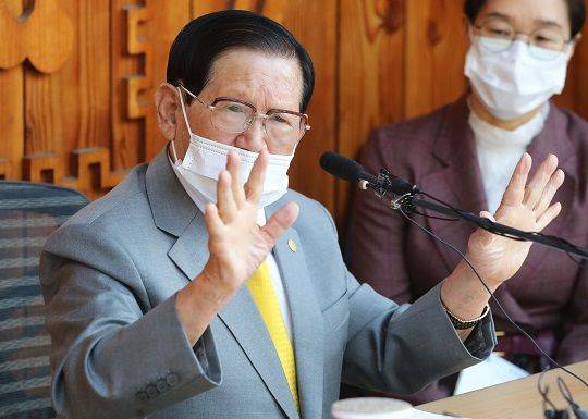 2020년 이만희 신천지 총회장의 모습. 뉴시스